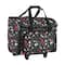 Everything Mary Black Floral Teacher Rolling Tote